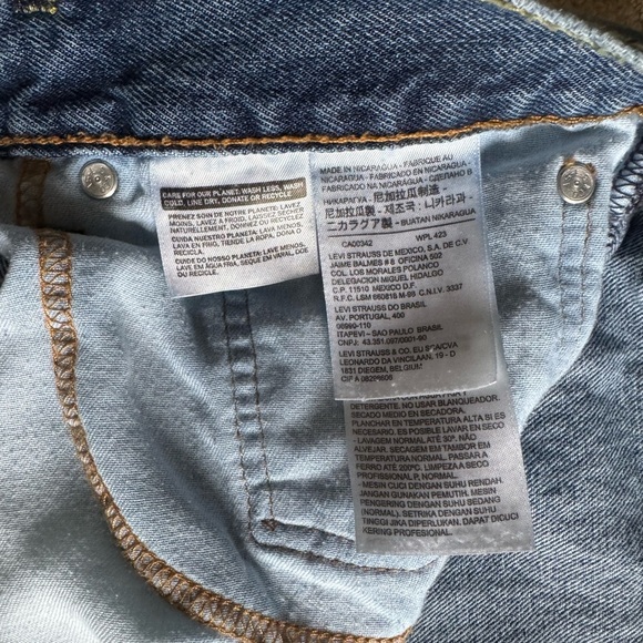 Levi’s 505 Regular Fit Straight Leg Blue Denim Jeans Zip Fly Medium Wash 36x29 - Picture 5 of 8